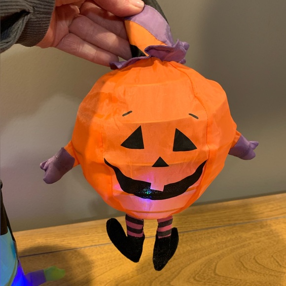 Halloween Hanging Ghost, Frankenstein and Pumpkin Light Up Decor,Set of 3 - Picture 9 of 13